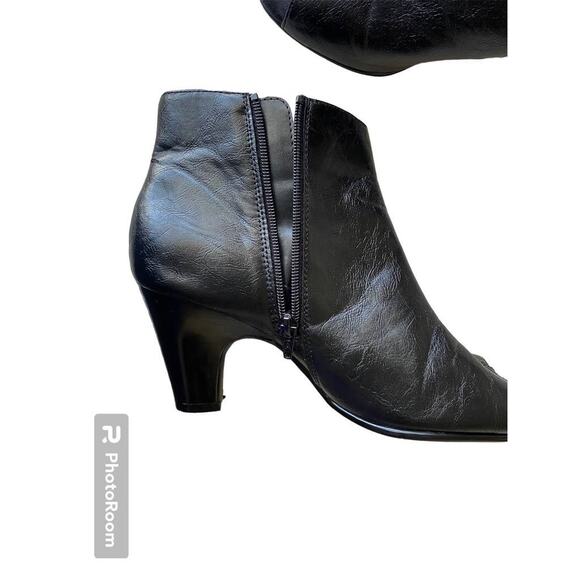 Aerosoles Leather‎ Booties Open Toe Heels Boots Women's 8M - Picture 8 of 11